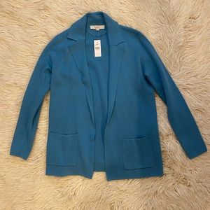 New loft blue sweater blazer